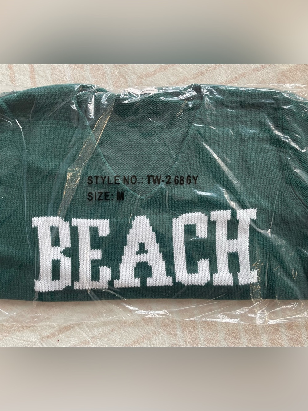 Zenana Beach V‑Neck Sweater - Picture 2 of 2